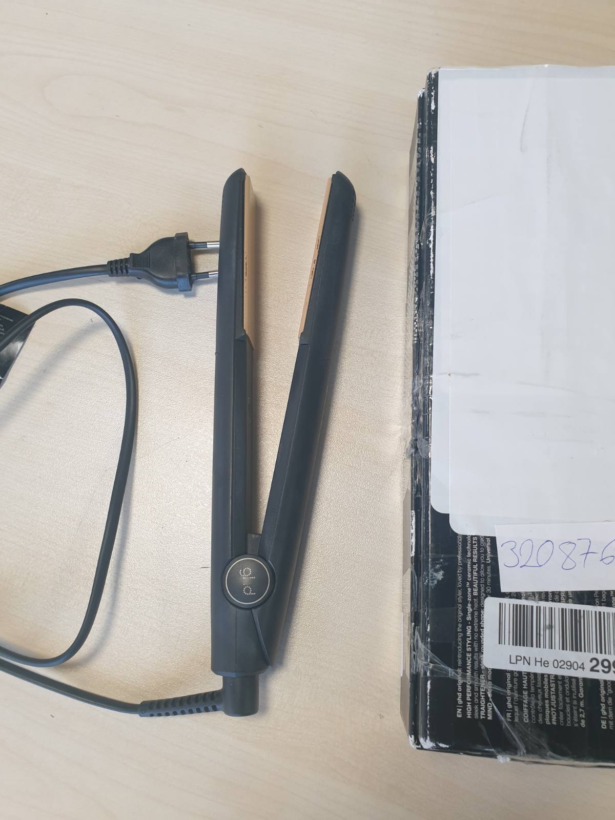320876 - GHD Pjastër flokësh Original, Profesional me Teknologji Qeramike, Pllaka të Veshura me Shkëlqim, Kabllo 2.7 m