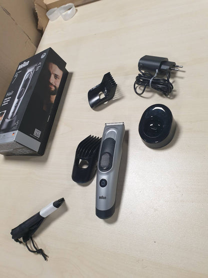 274950 - BRAUN Makinë prerëse flokësh pa tel Series 7 HC7590, 17 cilësime gjatësie, jetëgjatësi baterie 50 minuta, rezistente ndaj ujit, 5 aksesorë shtesë