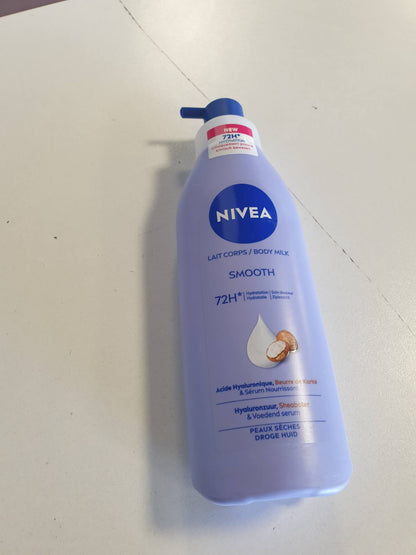 319122 - NIVEA Losion Trupi Hidratues i Butë 72h, 250 ml, me acid hialuronik dhe gjalpë shea, për lëkurë të thatë