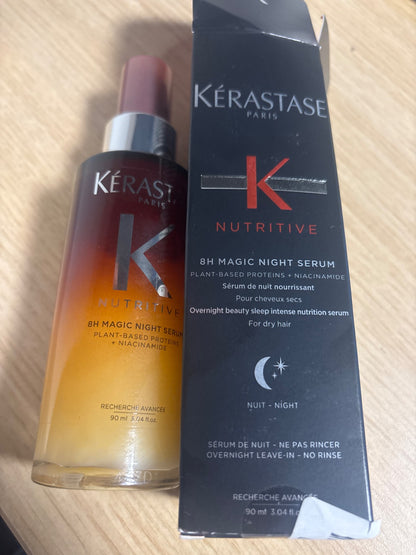 316106 - KERASTASE Nutritive Serum për Flokët 8H Magic Night, 90 ml, ushqen dhe mbron nga lagështia, përmban proteina bimore dhe niacinamide