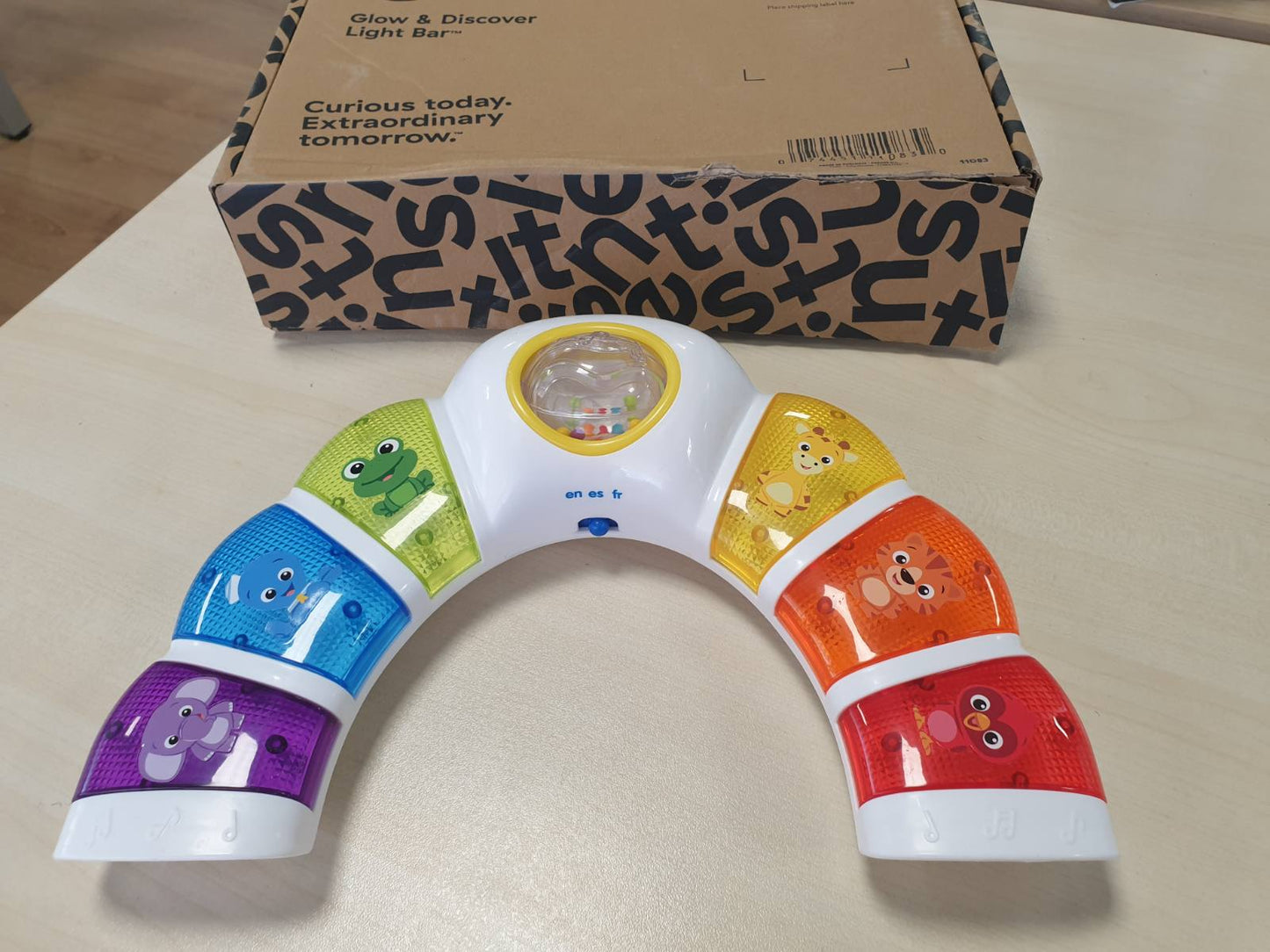 316638 - BABY EINSTEIN Shirit Dritash Glow & Discover, Lodër për Bebe, 3 Mënyra, Kub Muzikor, për Fëmijë nga 3 Muajsh