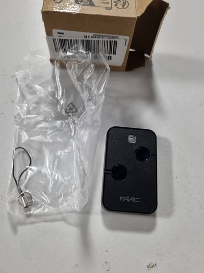 308967 - FAAC Telekomandë XTO2 për Porta Automatike, 2 Kanale, 433MHz, SLH-SL-DS-RC, e Zezë