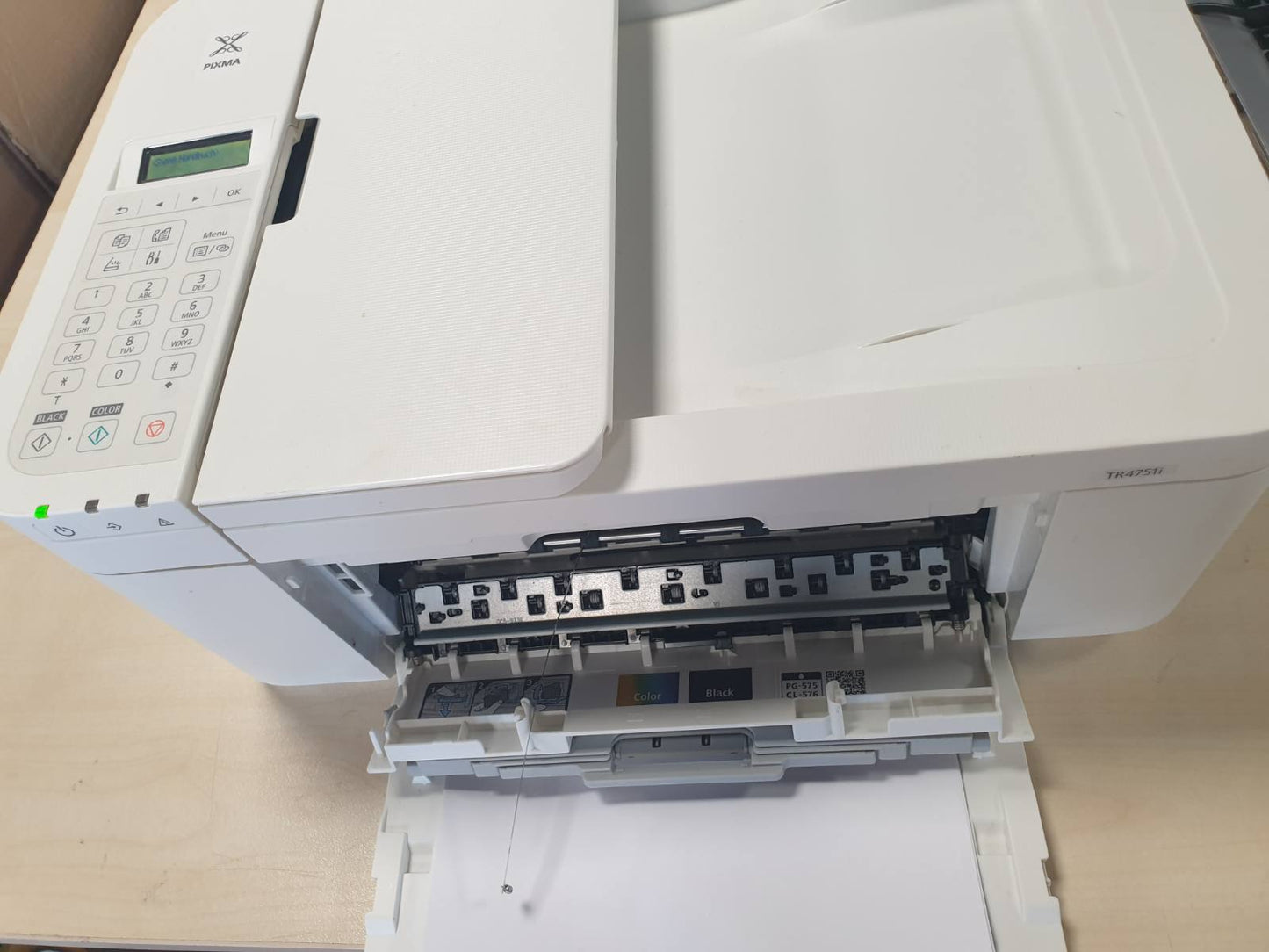 272815 - CANON Printer Wi-Fi PIXMA TR4751i 4-në-1, fotokopjues, faks, automatikisht dypalësh, ADF 20 fletë, printim fotografish, pajtueshëm me Planin e Printimit, skanim nëpërmjet cloud, ngjyrë e bardhë