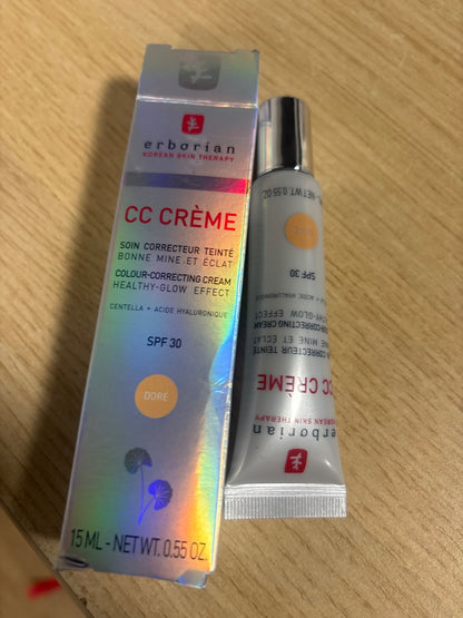 317348 - ERBORIAN Krem CC me Centella Asiatica, Mbrojtje nga Dielli SPF 30, Kozmetikë Koreane, 15 ml