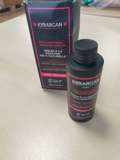 316793 - KERARGAN Serum Ultra Riparues për Flokë me Keratinë, 100 ml, Mbrojtës, Zbutës, Vajra Natyralë nga Kastori, Makadamia, Argani, Pa Sulfate, Pa OMGJ, Pa Vaj Mineral