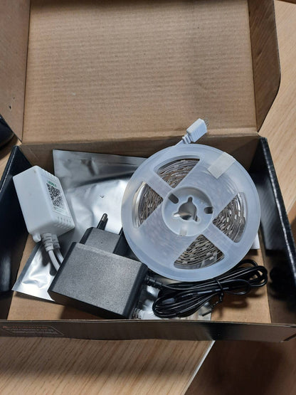 186313 - HOVVIDA Shirit LED 5M, 30 LED/Metër, 150 LED RGB, 24V, me APLIKACION dhe Telekomandë, Sinkronizim Muzikor, Modalitet Kohëmatësi, Përshtatshëm për Dhomë Gjumi, Dhomë Lojërash, Festë, Festival