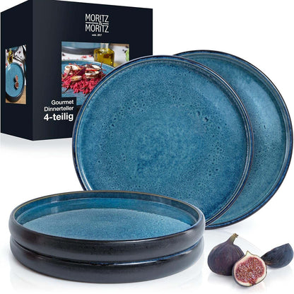 229178 - MORITZ & MORITZ SOLID Seti i 4 Pjatave të Darkës 26 cm - Pjatat prej Gresi - Seti per Servirje