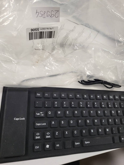 299854 - AGATIGE - Tastierë silikoni me 85 taste, USB me tela, portative, e heshtur, e papërshkueshme nga uji