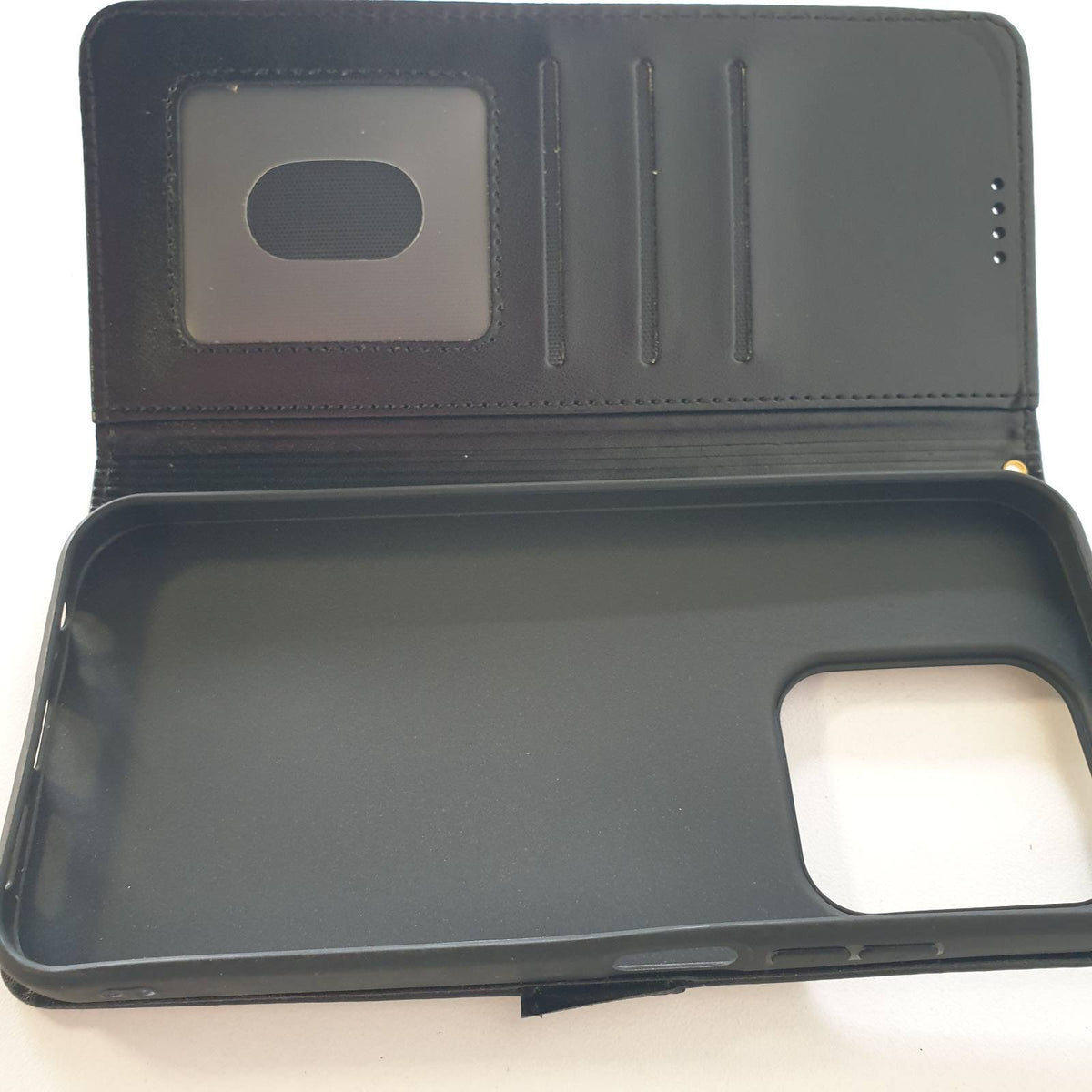 300163 - AIZIKI Mbrojtëse për Xiaomi Redmi 15C 4G/5G/Xiaomi Poco C85, Mbrojtëse prej lëkure PU premium, Qese Portofol, Mbyllje Magnetike, Mbulesë me Kthesë - E Zezë