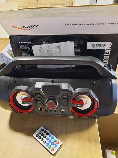 299396 - AUDIACORE Altoparlant portativ AC875, 30W, i papërshkueshëm nga uji, radio, Aux, USB