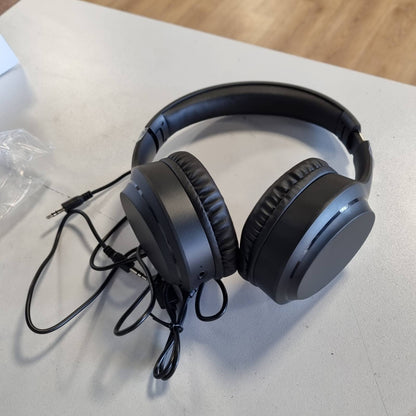299779 - ELZLE Kufje Bluetooth Over-Ear, jetëgjatësi baterie 82-orëshe, Bluetooth 5.3, 3 mënyra ekualizuesi, mikrofon i integruar, dizajn i lehtë dhe i palosshëm