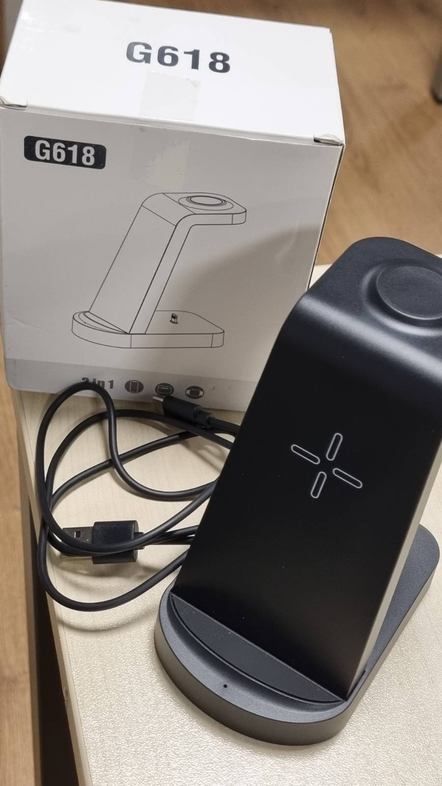 296066 - CKCN Karikues pa tel 3 në 1 për iPhone 14/13/12/11 Pro Max/XS, Karikues për Apple Watch 8/7/SE/6/5/4/3/2, Stacion karikimi për Airpods Pro/3/2