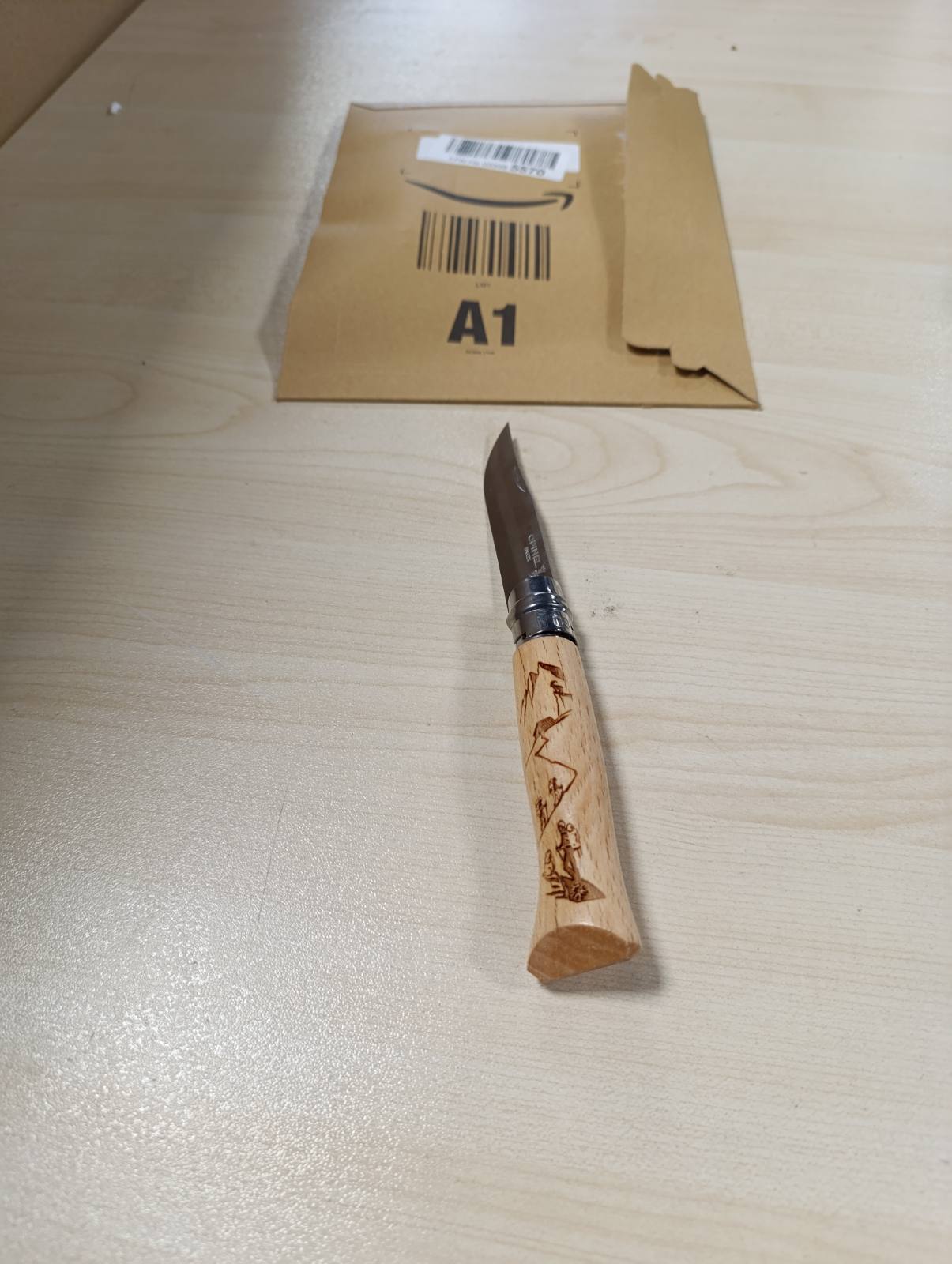 162932 - OPINEL N°08 Montaña, Ngjyra Kafe, 19.3 cm