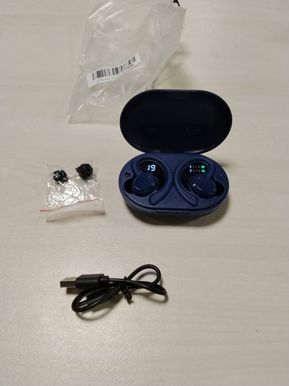 295205 - Kufje Sportive Bluetooth, Kufje Pa Tel 2025 Bluetooth 5.4 me Hi-Fi Stereo, Jetëgjatësi Baterie 48-Orë, Kufje Sportive Mbi Vesh me Grepa për Veshët, Kufje me Anulim Zhurme/4 Mikrofonë ENC, IP7 Rezistente ndaj Ujit/USB-C