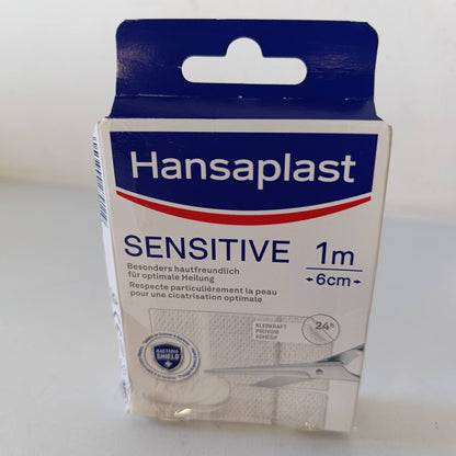 298918 - HANSPLAST – Fasha Sensitive (1 m x 6 cm), fasha plagësh të prera dhe miqësore me lëkurën me Mbrojtje nga Bakteret