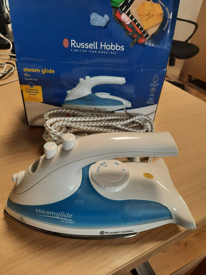 162828 - RUSSELL HOBBS Hekur me Avull, Udhëtimi, Modeli 22470-56, 830W, Pllakë Çeliku, Avull i Ndryshueshëm 10g, 80ml Depozitë Uji, Kontroll Temperature, 110/240V