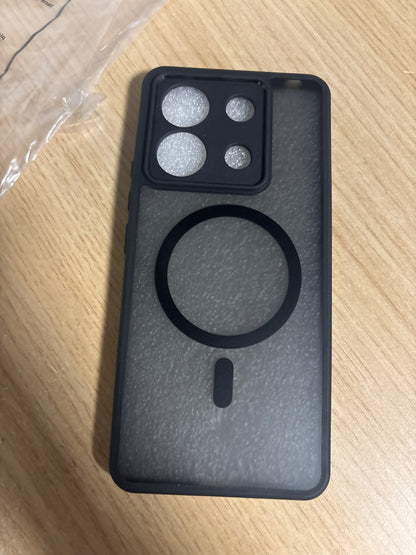 308389 - Coiwxmoi – Mbështjellëse magnetike për Xiaomi Redmi Note 13 Pro 5G / Poco X6 5G, e përputhshme me MagSafe, me pjesën e pasme mat gjysmëtransparente, dizajn të hollë, skaje mbrojtëse TPU dhe pjesë të pasme të fortë PC, rezistente ndaj goditjeve, n