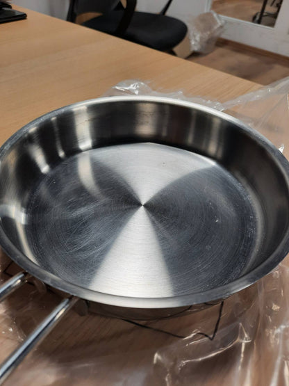 213888 - FISSLER Tigan për meze / çelik inox (Ø 16cm - 0.5 litra) Mini tigan pa shtresë, ideal për ushqime të vogla - Induksion