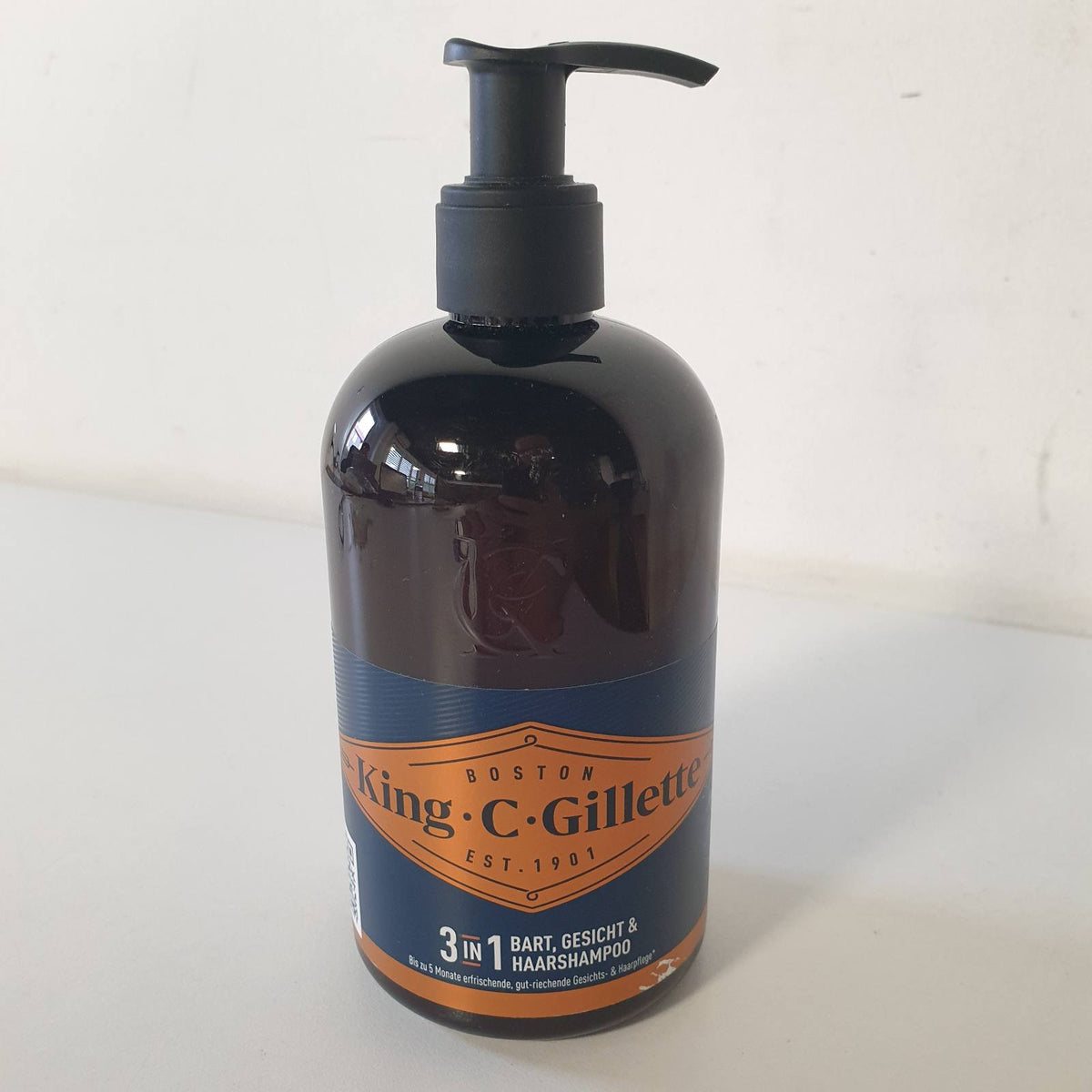 306767 - KING C. GILLETTE Larës për fytyrën dhe flokët 3 në 1 - 350 ml - për mjekër, pastrim dhe freski të përditshme, me aromën karakteristike