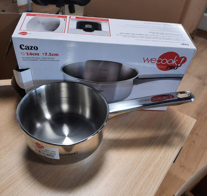 162868 - WECOOK! Tenxhere Induksioni prej Çeliku Inox 18/10, Ø 14 cm, Kapaciteti 1.1L, i Përshtatshëm për Induksion