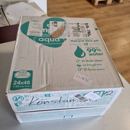 301898 - PAMPERS Peceta Harmony Aqua, 24 pako me nga 48 peceta, gjithsej 1152 peceta, 99% ujë