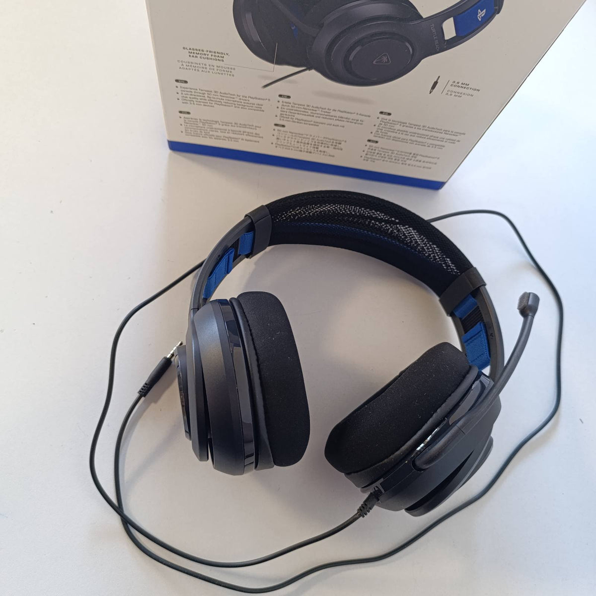 299223 - TURTLE BEACH Kufje Lojërash Atlas 200 Black, Licencë Zyrtare për PlayStation, Drajverë Nanoclear 50 mm për PS5 dhe PS4