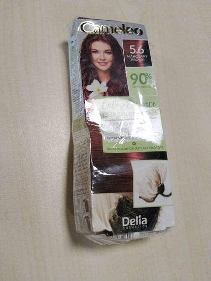 303950 - CAMELEO - Color Essence - Krem Ngjyrosës - Kafe Mahagoni - Ngjyrosje gjysmë e përhershme - Efekt deri në 8 larje - Ngjyrë natyrale dhe e thellë - Rifreskim ngjyre - Ushqyes - 75g
