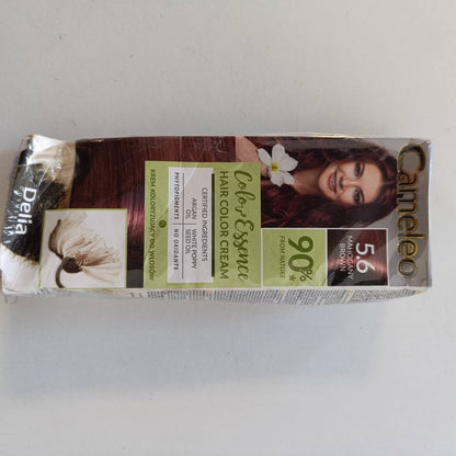 303949 - CAMELEO - Color Essence - Krem Ngjyrosës - Kafe Mahagoni - Ngjyrosje gjysmë e përhershme - Efekt deri në 8 larje - Ngjyrë natyrale dhe e thellë - Rifreskim ngjyre - Ushqyes - 75g