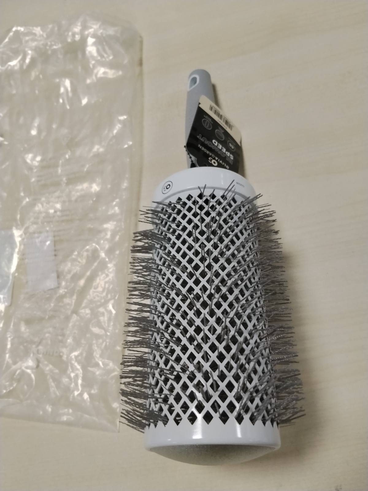 298118 - OLIVIA GARDEN Qime të valëzuara Expert Blowout Speed 65 mm | E bardhë dhe gri
