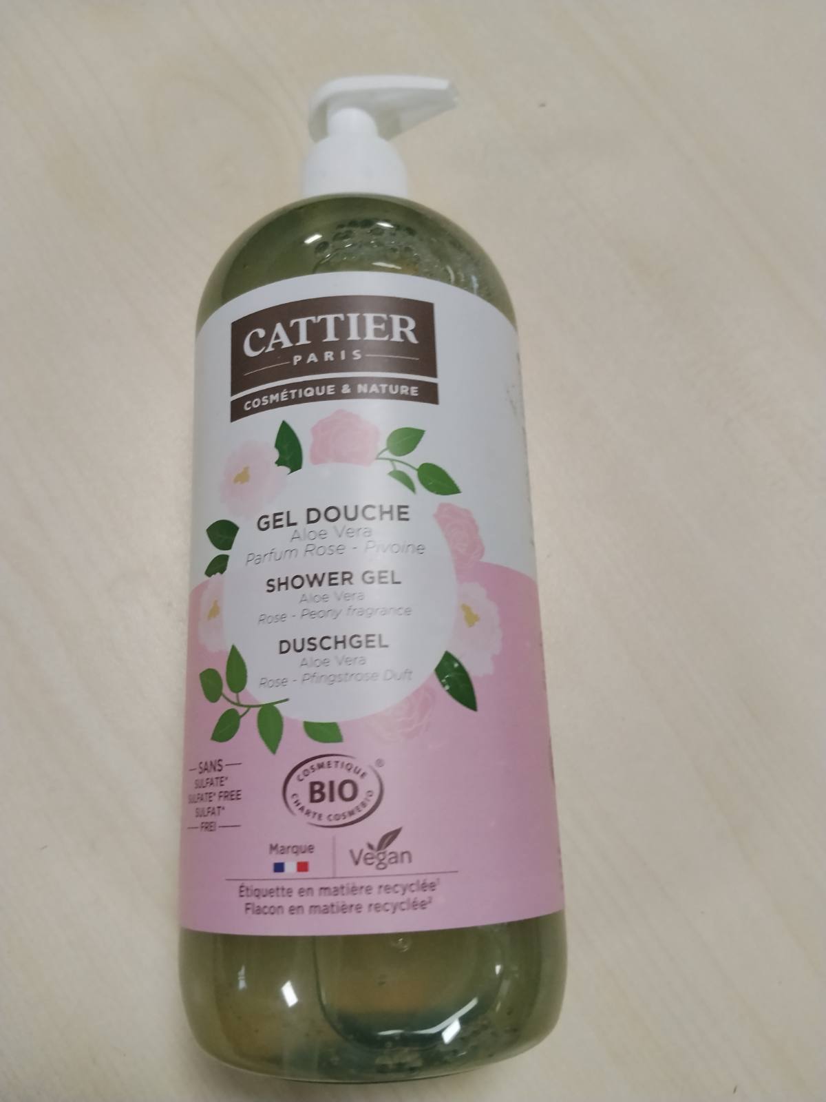 298674 - CATTIER Xhel Dushi 1L - Pa Sulfate - Aromë Trëndafili dhe Bozhure
