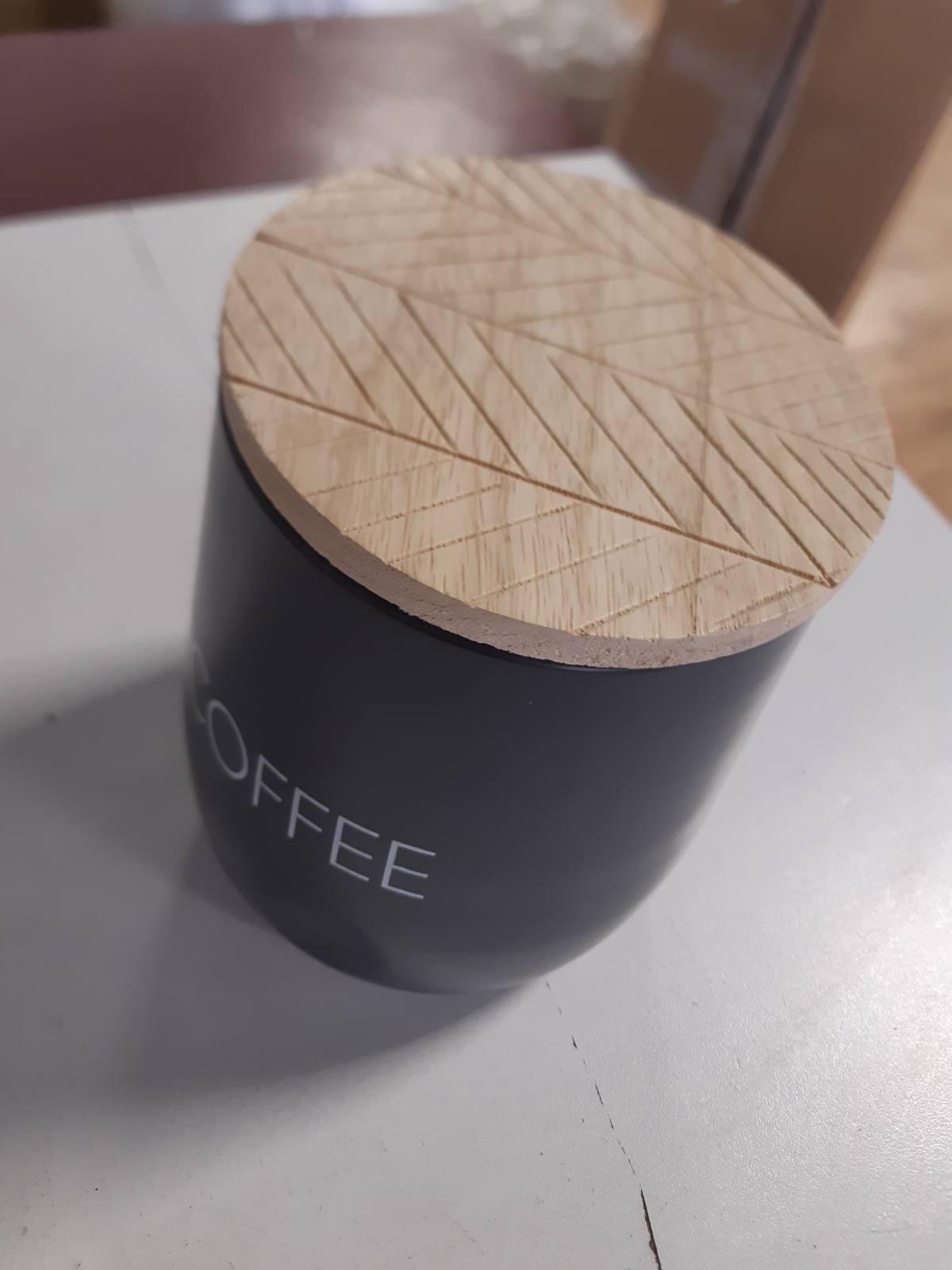 185337 - KITCHENCRAFT SERENITY Enë Kafeje, Enë Ruajtjeje Kokrrave Të Kafesë, Kapak Hermetik me Vakum prej Bambu, Rezistente Ndar Aromës, Ø 12.5 cm (15 cm e Lartë), 1.5 Litra