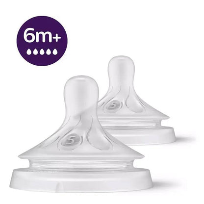 295131 - Thithëse biberoni Philips Avent Natural Response me rrjedhje niveli 5, për foshnja mbi 6 muaj, 2 copë