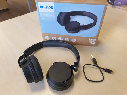 295757 - PHILIPS TAH3209BK Kufje të Lehta Bluetooth Pa Tel, Jetëgjatësi Baterie 25 Orë, Ngarkim USB-C 2-Orë - E Zezë
