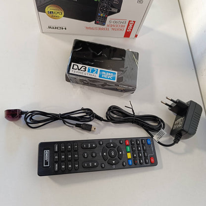 295211 - EMOS Marrës DVB-T2 HD H.265 HEVC, Lidhje USB, HDMI, SCART, Koaksiale, Telekomandë, Sensor Infra të Kuq, PVR, Media Player, Funksion EPG, 1080p