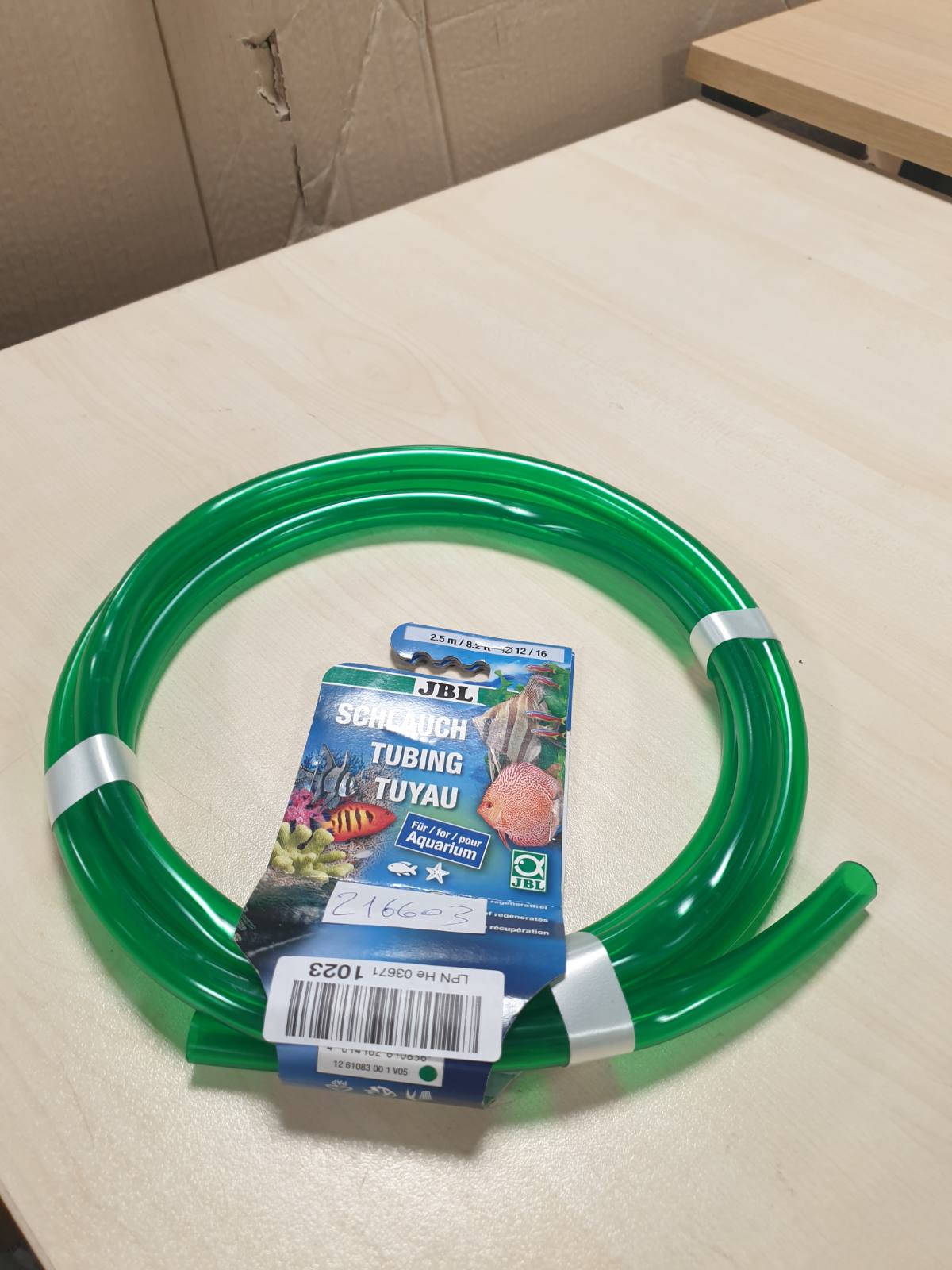 216603 - JBL Aquahose 61083, tub uji, gjatësi 2.5 m, diametër 12/16 mm, jeshil