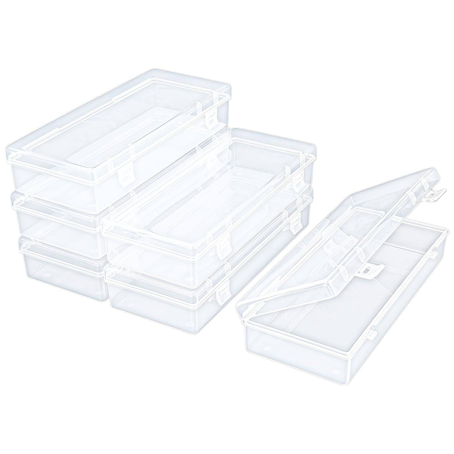 229863 - Set me 6 kuti plastike transparente për ruajtje të rruazave, bimëve medicinale, pilulave