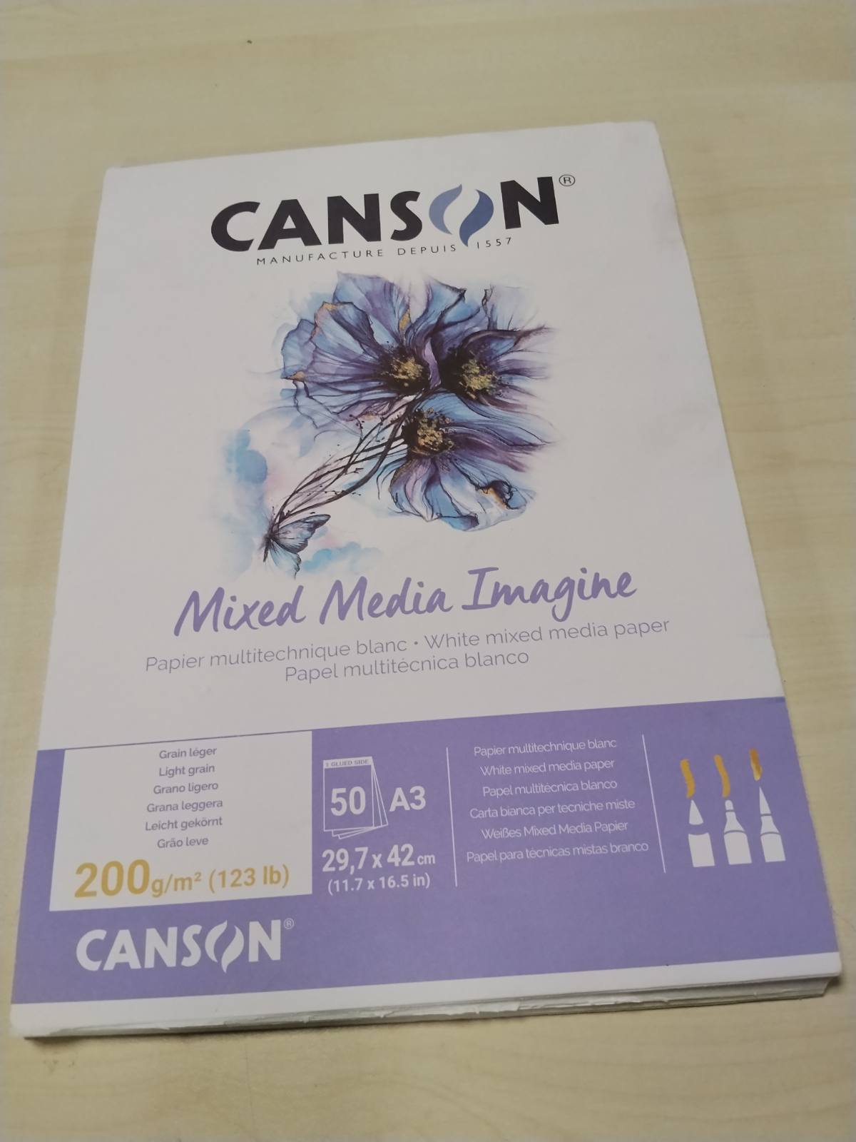 299707 - CANSON Bllok Vizatimi Imagine A3, 50 Fletë, 220 gsm, i Bardhë Natyral