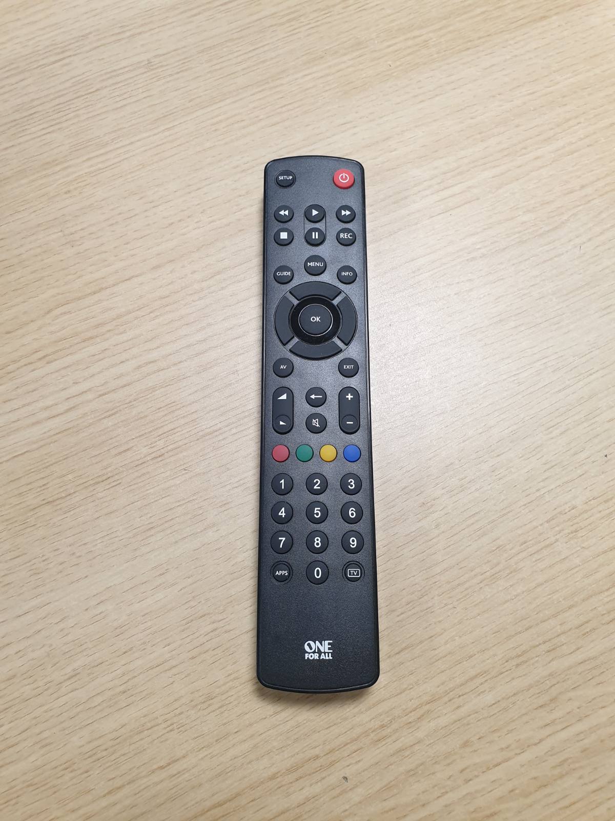 295371 - TELEKOMANDË UNIVERSALE CONTOUR TV URC1210 - Kontroll i TV/Smart TV - E zezë - Garantuar për të punuar me të gjitha markat