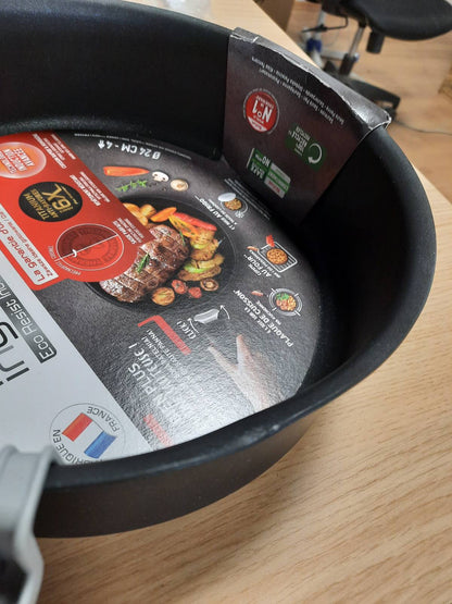 195494 - TIGAN TEFAL Ingenio, 24cm, për Skuqje, me Shtresë jo Ngjitëse, i Përshtatshëm për Ajër të Induksionit, me Tregues Fillimi Gatimi, i Stivueshëm, i Sigurt për Lavastoviljen, Prodhim Francez, L3973502, Rezistent ndaj Mjedisit