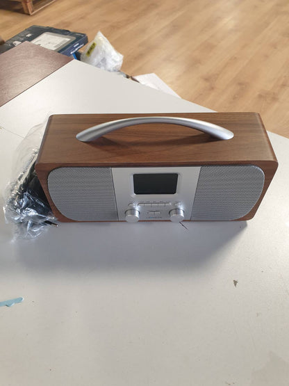 295114 - LEMEGA Radio stereo portative DAB DR6, druri, Bluetooth, FM, alarm i dyfishtë, kohëmatës gjumi, 40 parazgjedhje, ekran i madh me ngjyra, energji elektrike/bateri