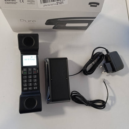 295171 - ALCATEL ePure Iconic Telefon fiks pa tel DECT, dizajn klasik, ekran grafik i madh me rezolucion të lartë, funksion pa duar, funksion bllokimi thirrjesh, i zi