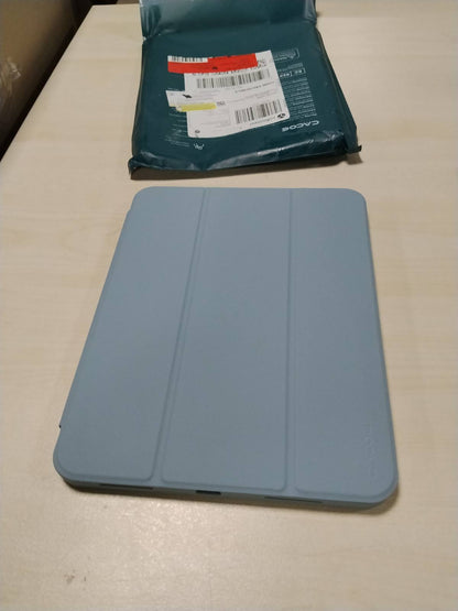 300056 - CACOE Mbështjellës për iPad 11 inç (A16) Gjenerata e 11-të 2025, iPad 10 gjenerata 10.9" 2022, Mbështjellës i hollë me palosje trefishe, Mbulesë blu