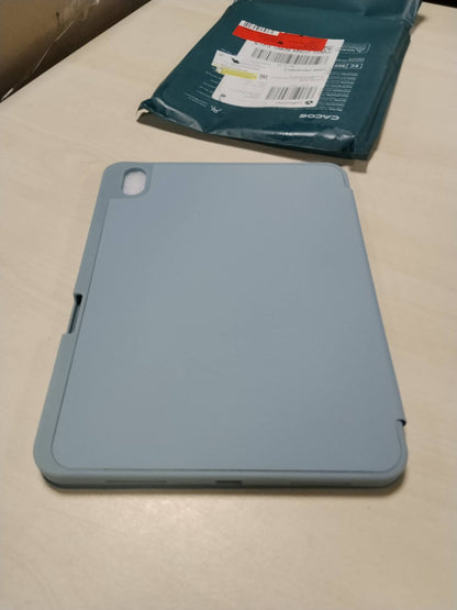 300056 - CACOE Mbështjellës për iPad 11 inç (A16) Gjenerata e 11-të 2025, iPad 10 gjenerata 10.9" 2022, Mbështjellës i hollë me palosje trefishe, Mbulesë blu