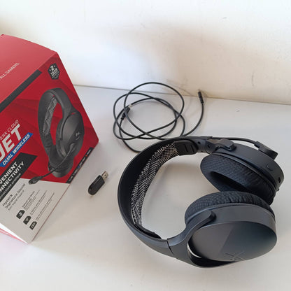 295605 - HYPERX Cloud Jet Kufje për lojëra pa tel, dongle 2.4 GHz, Bluetooth 5.2, e pajtueshme me PC, PS5, Nintendo Switch, Steam Deck, Celular, USB-A