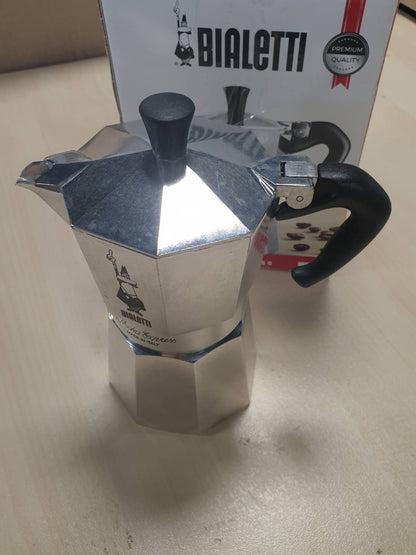 214305 - BIALETTI Makina e kafesë për espresso Moka me 4 gota (190ml), alumini, argjendi