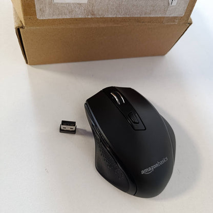 295350 - AMAZON BASICS Maus USB pa tel ergonomik - DPI i rregullueshëm - i zi