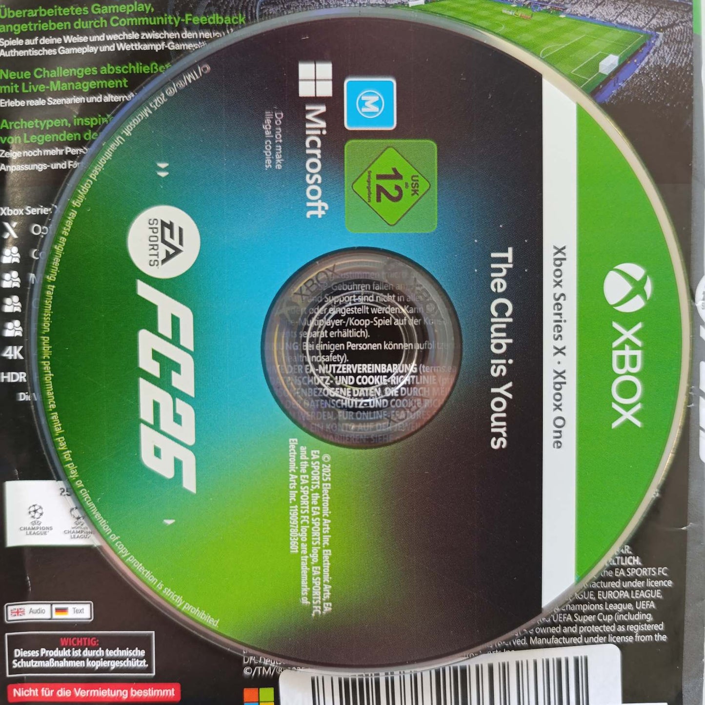 276287 - EA SPORTS FC 26 Edicioni Standard XBOX Series X / XBOX One | Disk | Gjermanisht