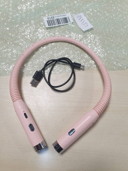 185454 - DIBONIUR Llambë Leximi LED për Qafë, Rikarikueshme, 3 Ngjyra dhe 3 Nivele Shkëlqimi të Rregullueshme, e Palosshme 360°, me USB, Për Udhëtim, Thurje, Kamping, Ngjyra Rozë