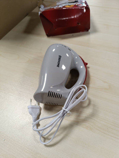 162798 - BEHOME Mikser Elektrik për Kekë, 150W, me 5 Shpejtësi të Rregullueshme, Komplet me Rrahëse dhe Grepa Brumi