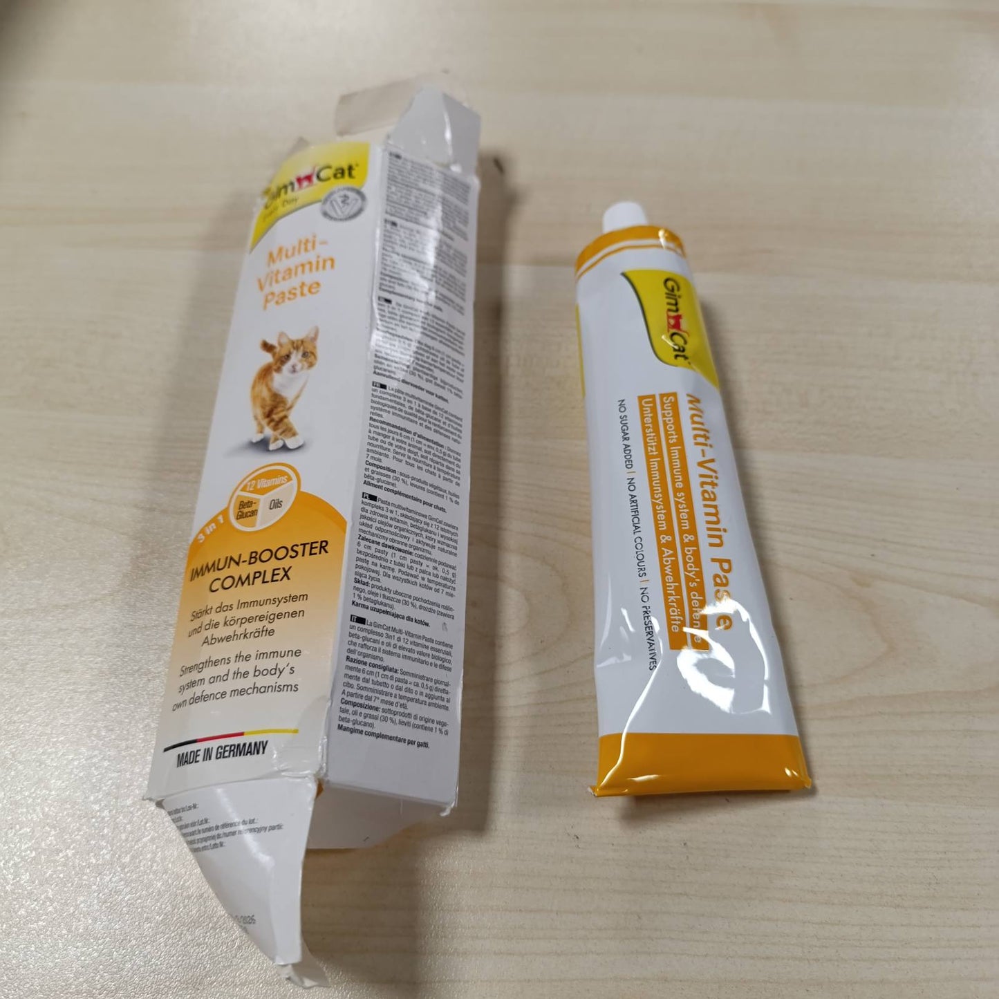 198442 - GIMCAT Pastë Multi-Vitaminash për Macet - Aktivizon Mbrojtjen dhe Forcon Sistemin Imunitar - 1 Tub (200g)
